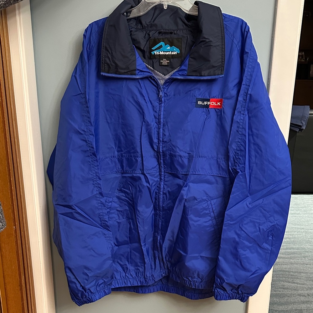 Tri-Mountain Blue Windbreaker Jacket